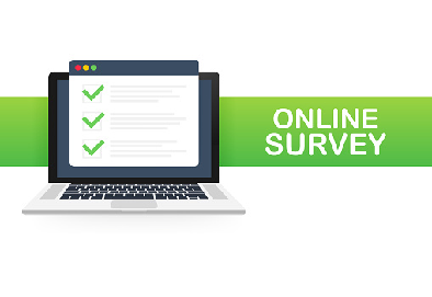 picture of computer with survey