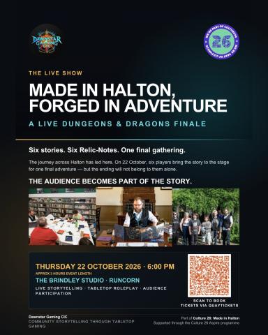 Culture 26: Made in Halton, Forged in Adventure heads to The Brindley for live finale