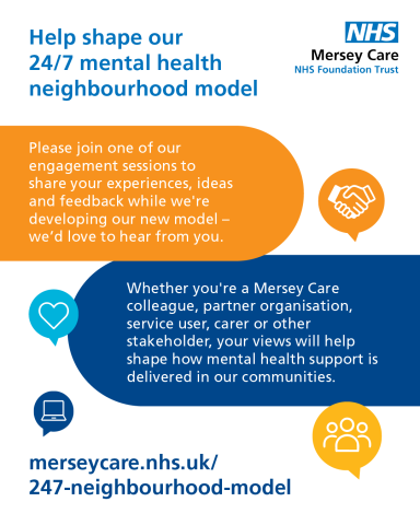 Have Your Say on Mersey Care's New 24/7 Neighbourhood Mental Health Service Model